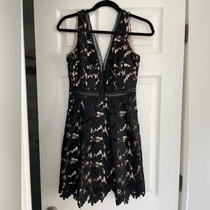 Black/nude Lace Dress - size M